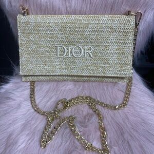 Dior clutch - added d-ring hardware and crossbody chain - new with box